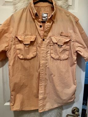 North River Peach Button-Up Shirt. See spots in pictures.